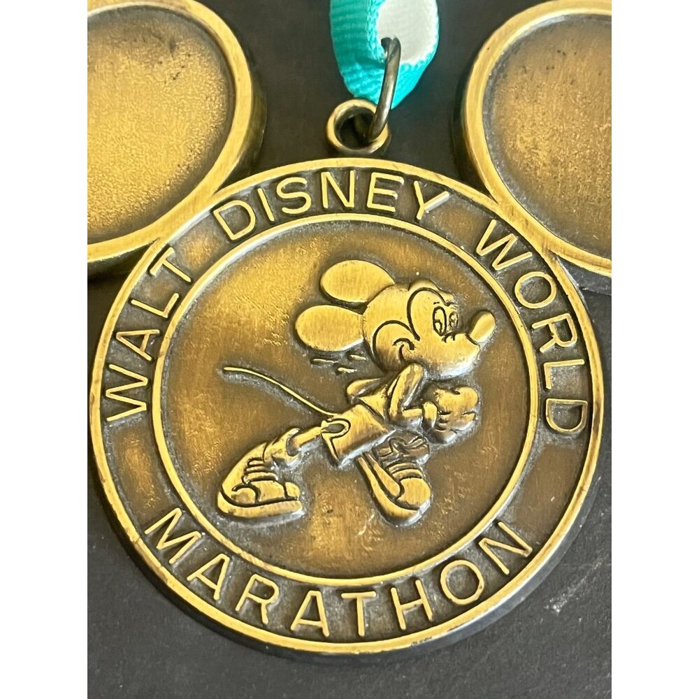 Run Walt Disney World Marathon 2nd Annual 1995 Mickey Mouse Medal Bronze Finish - Picture 2 of 5